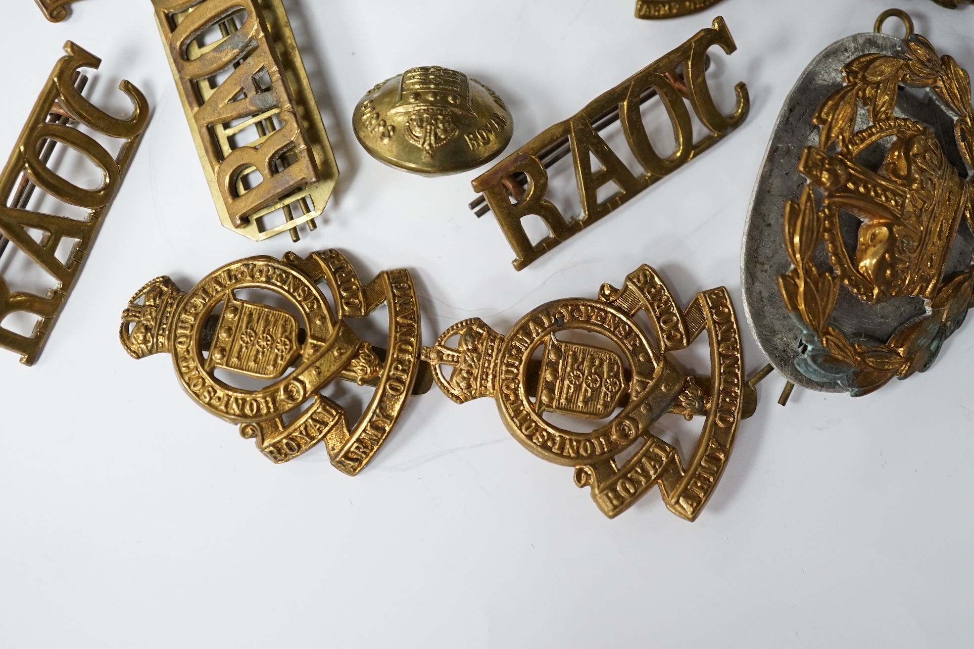 A collection of military interest cap badges. Condition - fair